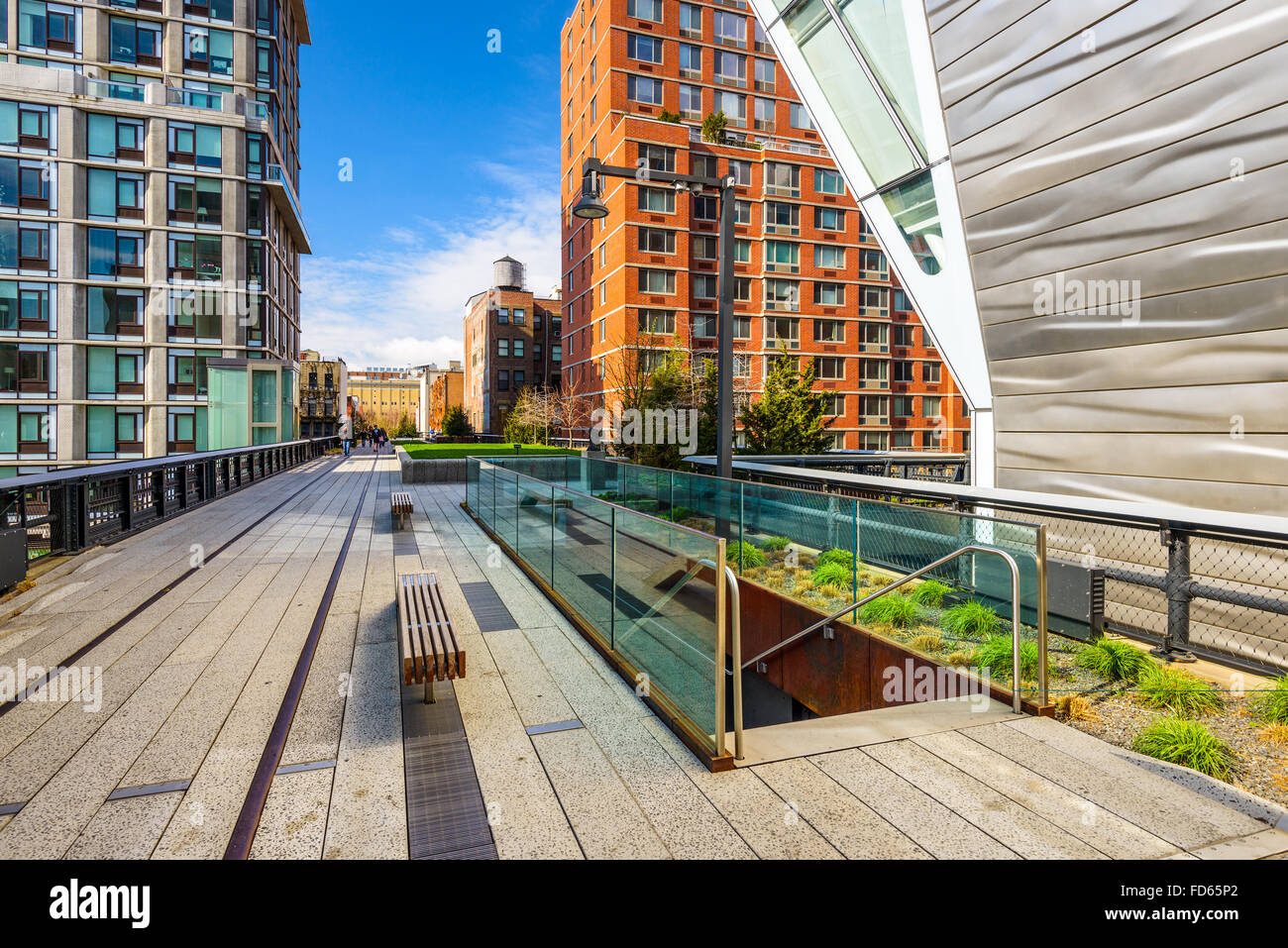 High Line Park in New York City. Stock Photo