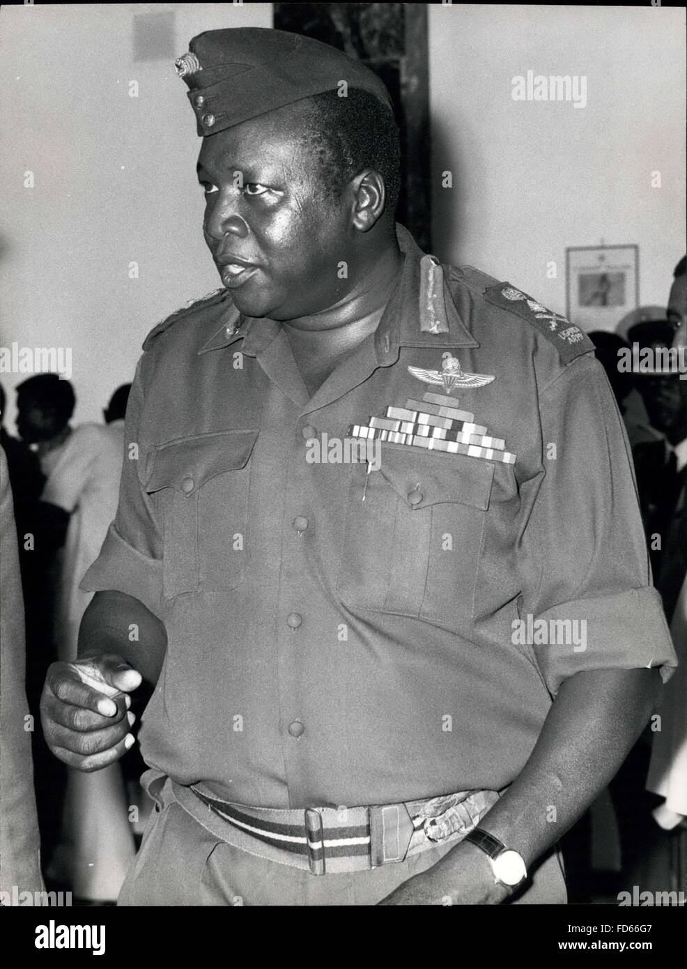 1971 - Alhaji General Idi Amin Dada, DC, DSO, MC, President of Uganda. Born 1920, West Nile, Uganda.: Joined King's African Rifles, 1946. Effendi, 1959. Commissioned, 1961. Major 1963. Colonel, 1964. Deputy Commander of the Uganda Army, 1964. Commander of the Army, 1966. Head of State after coup of 1971. Credits: Camerapix © Keystone Pictures USA/ZUMAPRESS.com/Alamy Live News Stock Photo