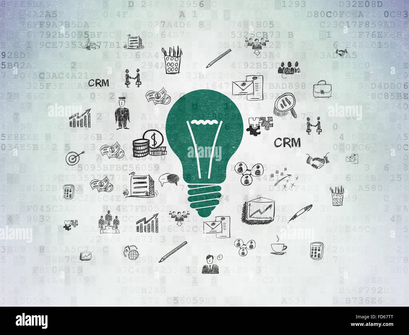 Finance concept: Light Bulb on Digital Paper background Stock Photo - Alamy