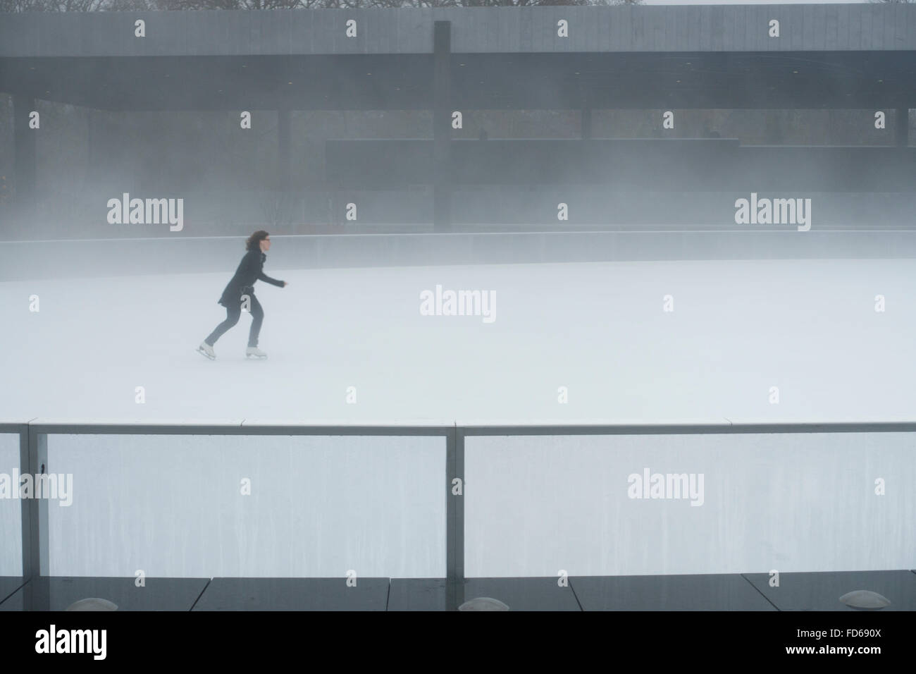 Prospect Park LeFrak ice skating rink Brooklyn NY Stock Photo Alamy