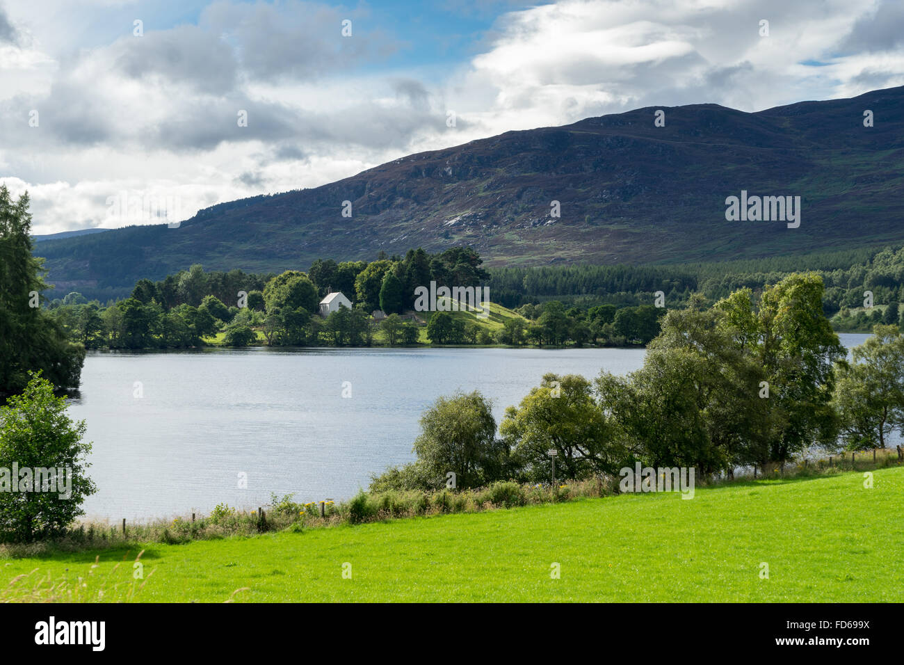 Celtic Church at Loch Alvie Stock Photo - Alamy