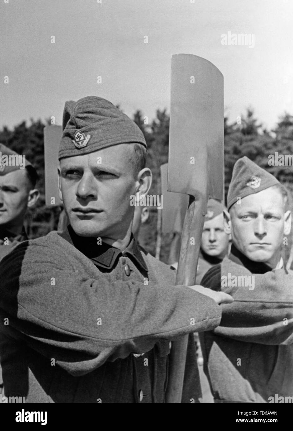 Training Course of the Dutch Labour Service 1942 Stock Photo