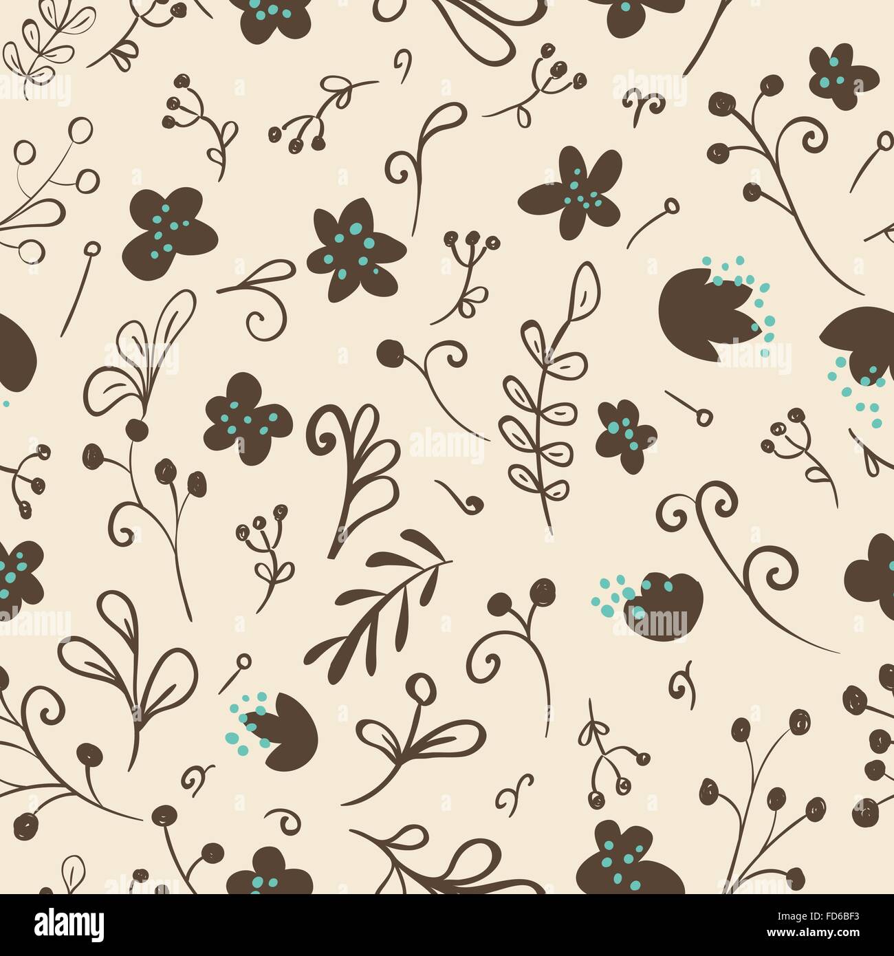 Seamless pattern with flowers. Vector illustration Stock Vector Image ...