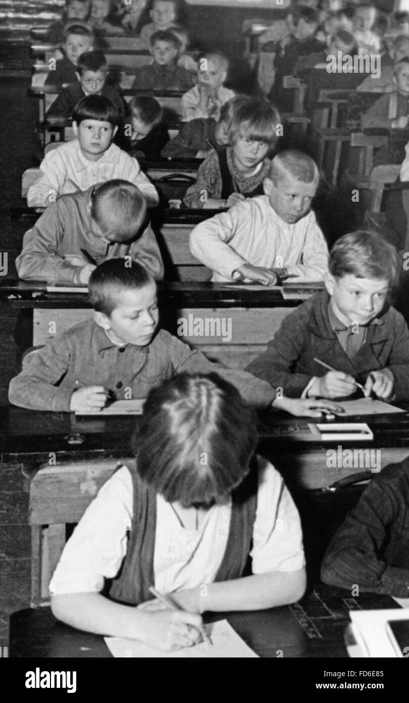 Pupils in Karelia, 1930s Stock Photo