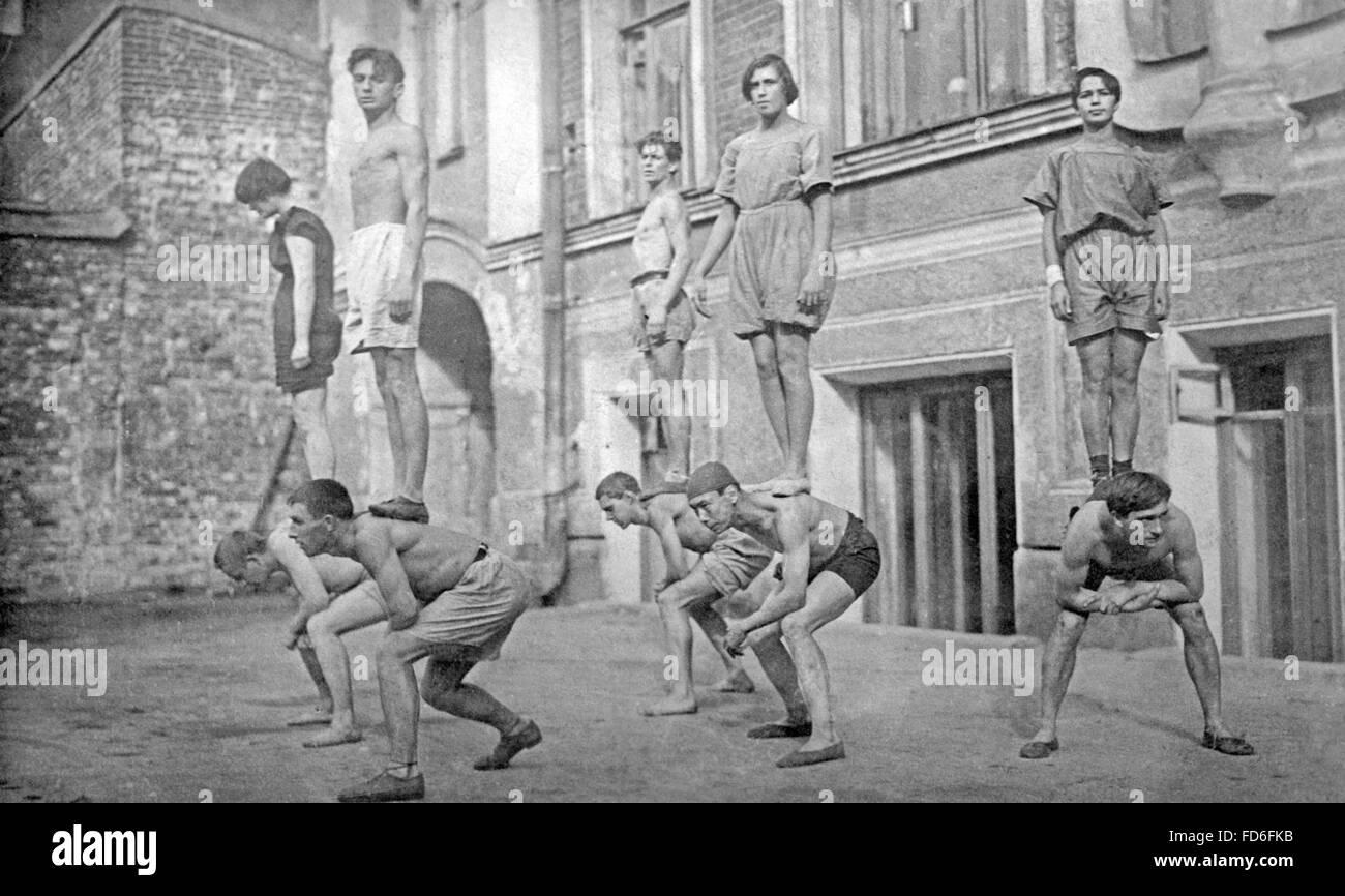 Actors of the Meyerhold stage in Moscow, 1920s Stock Photo