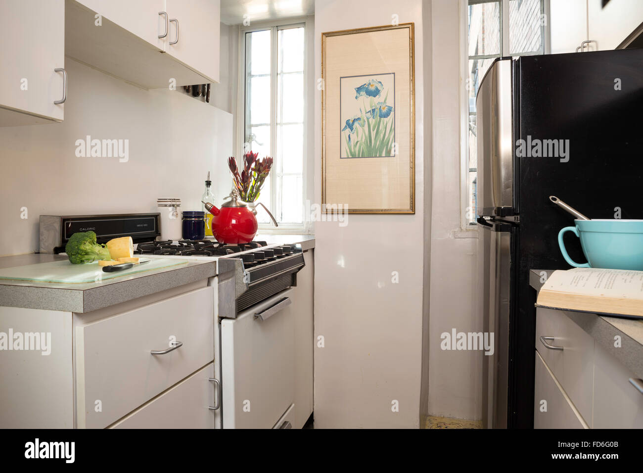 Galley Kitchen in Midtown Manhattan, NYC, USA Stock Photo Alamy