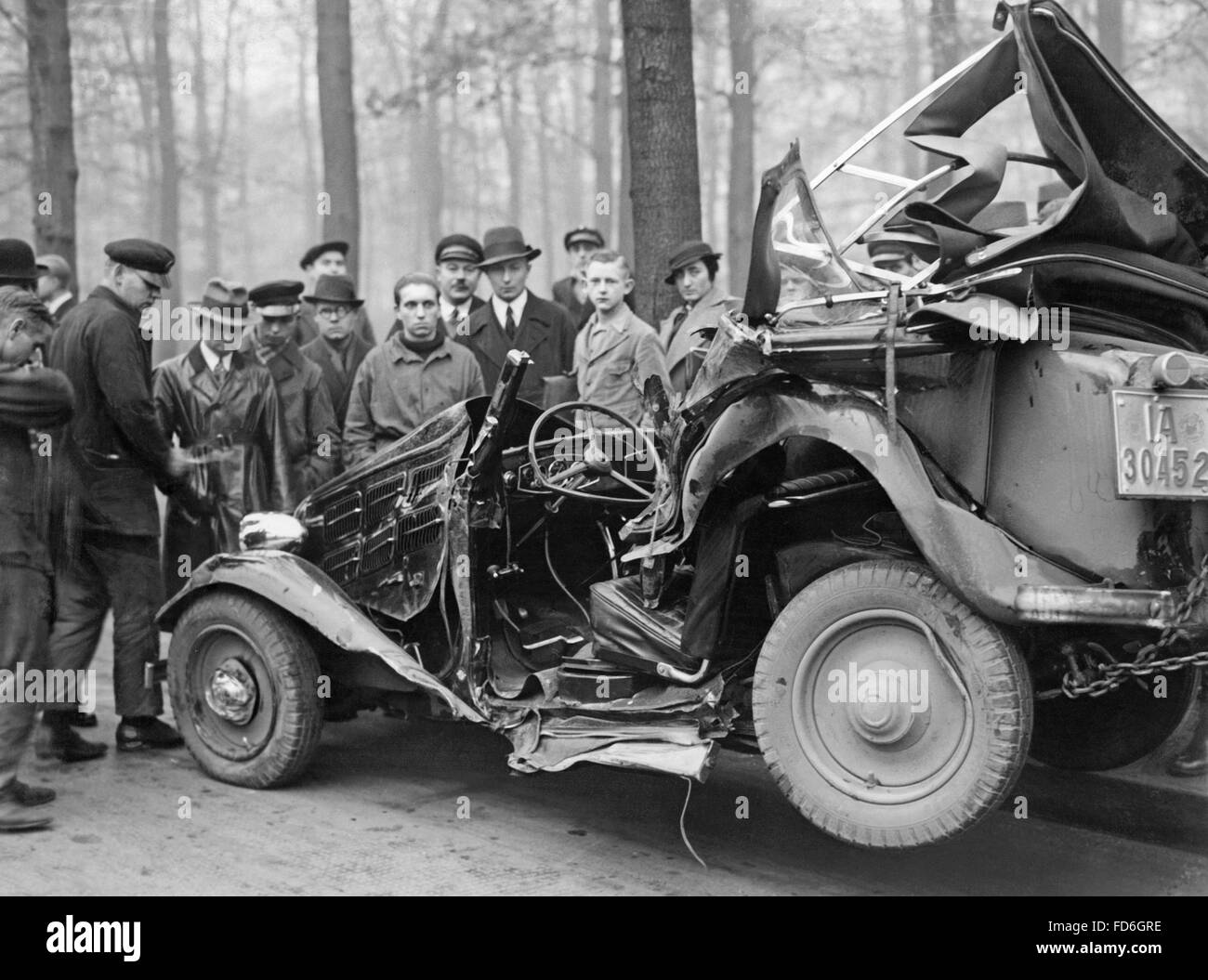 Traffic accident in Berlin, 1934 Stock Photo Alamy