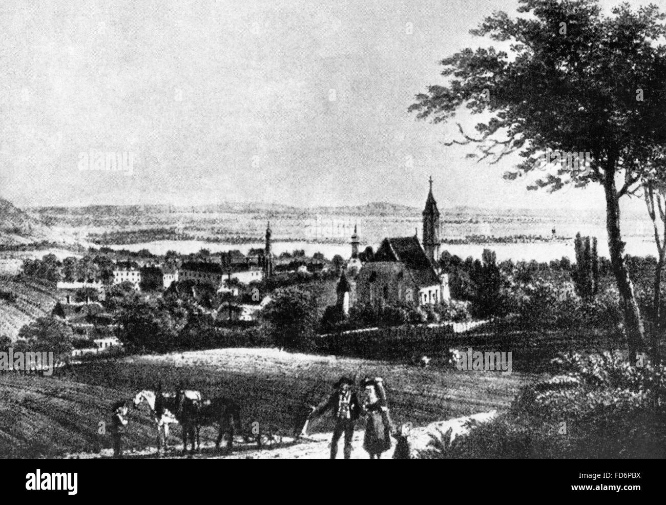 Heiligenstadt in Vienna around 1820 Stock Photo