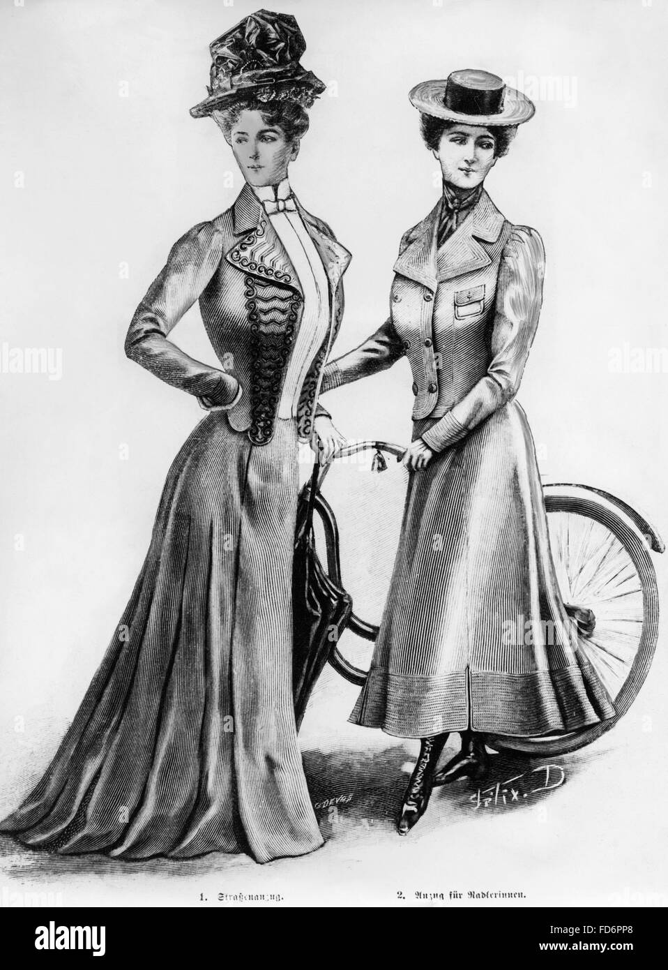 Women's fashion, 1906 Stock Photo