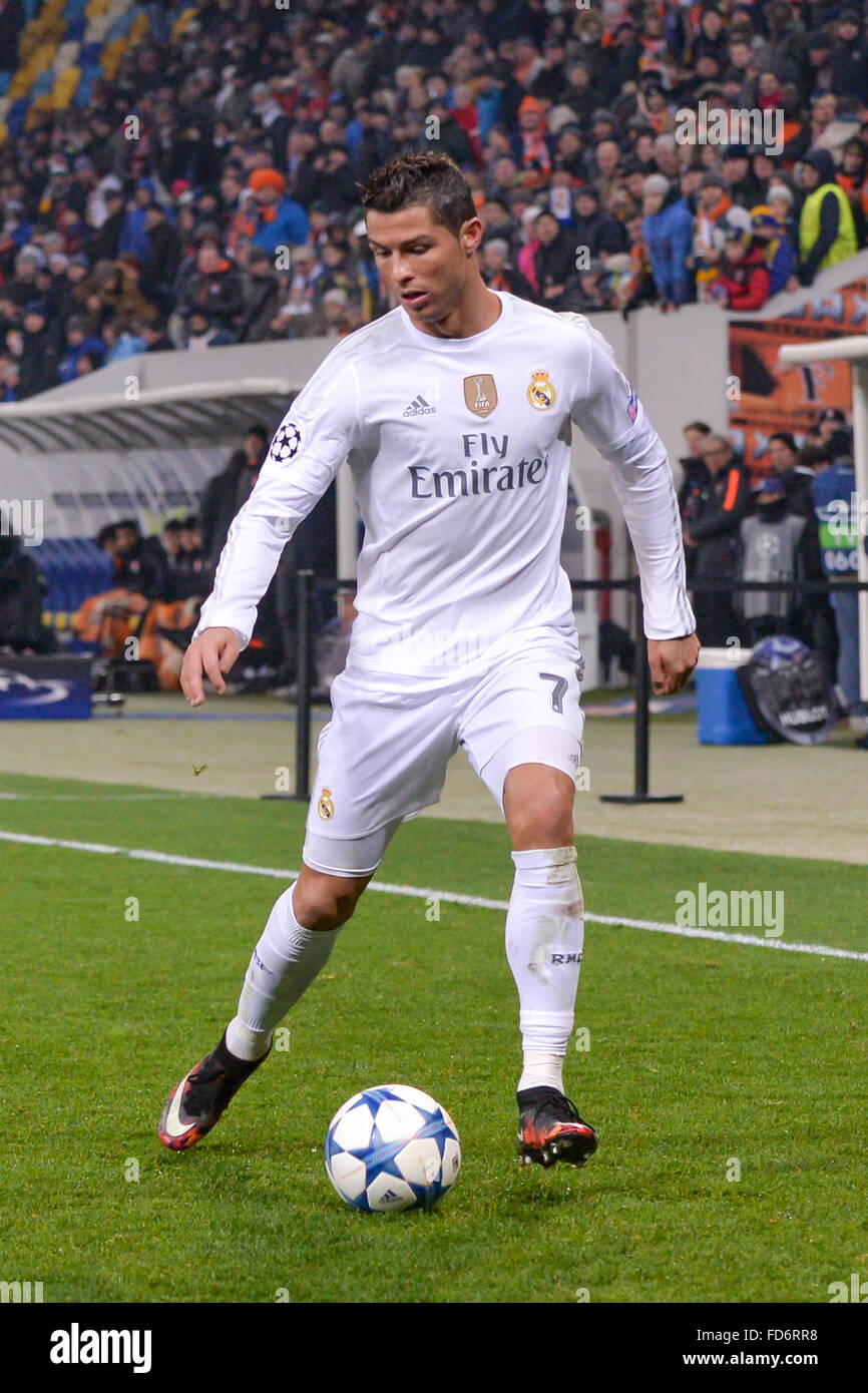 Cristiano Ronaldo (№7) forward of FC Real Madrid during soccer match  between FC Shakhtar Donetsk and Real Madrid CF Stock Photo - Alamy