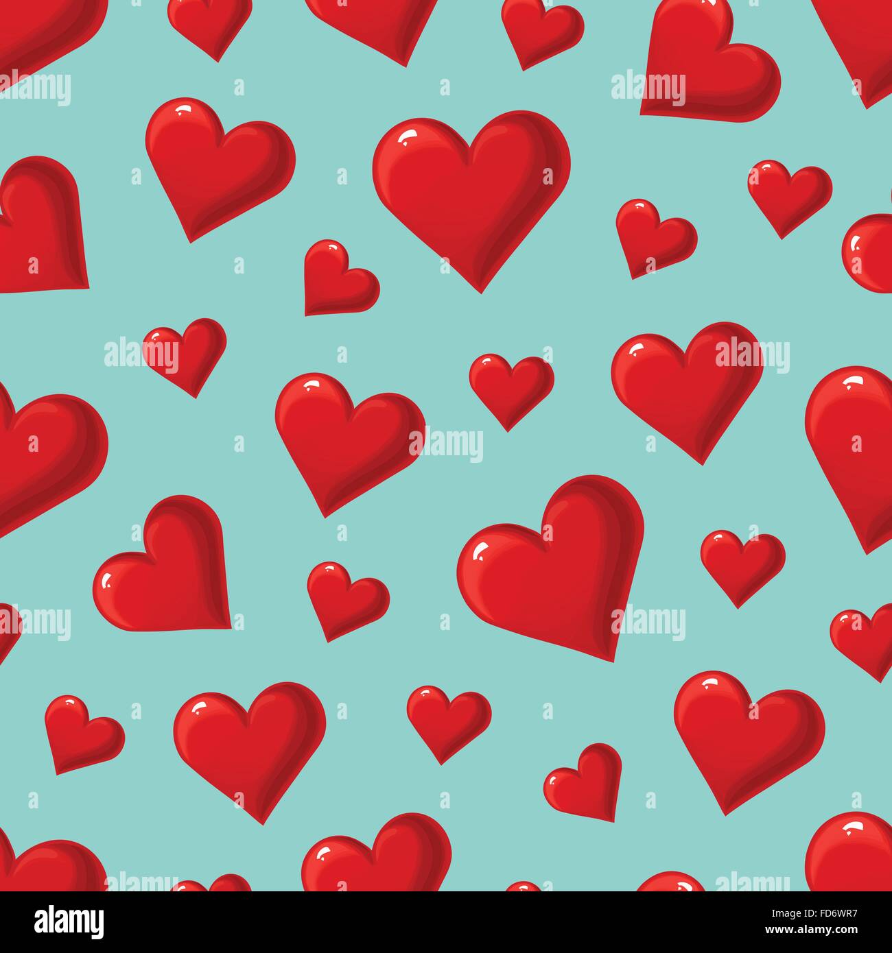 Seamless pattern with red hearts Stock Vector Image & Art - Alamy