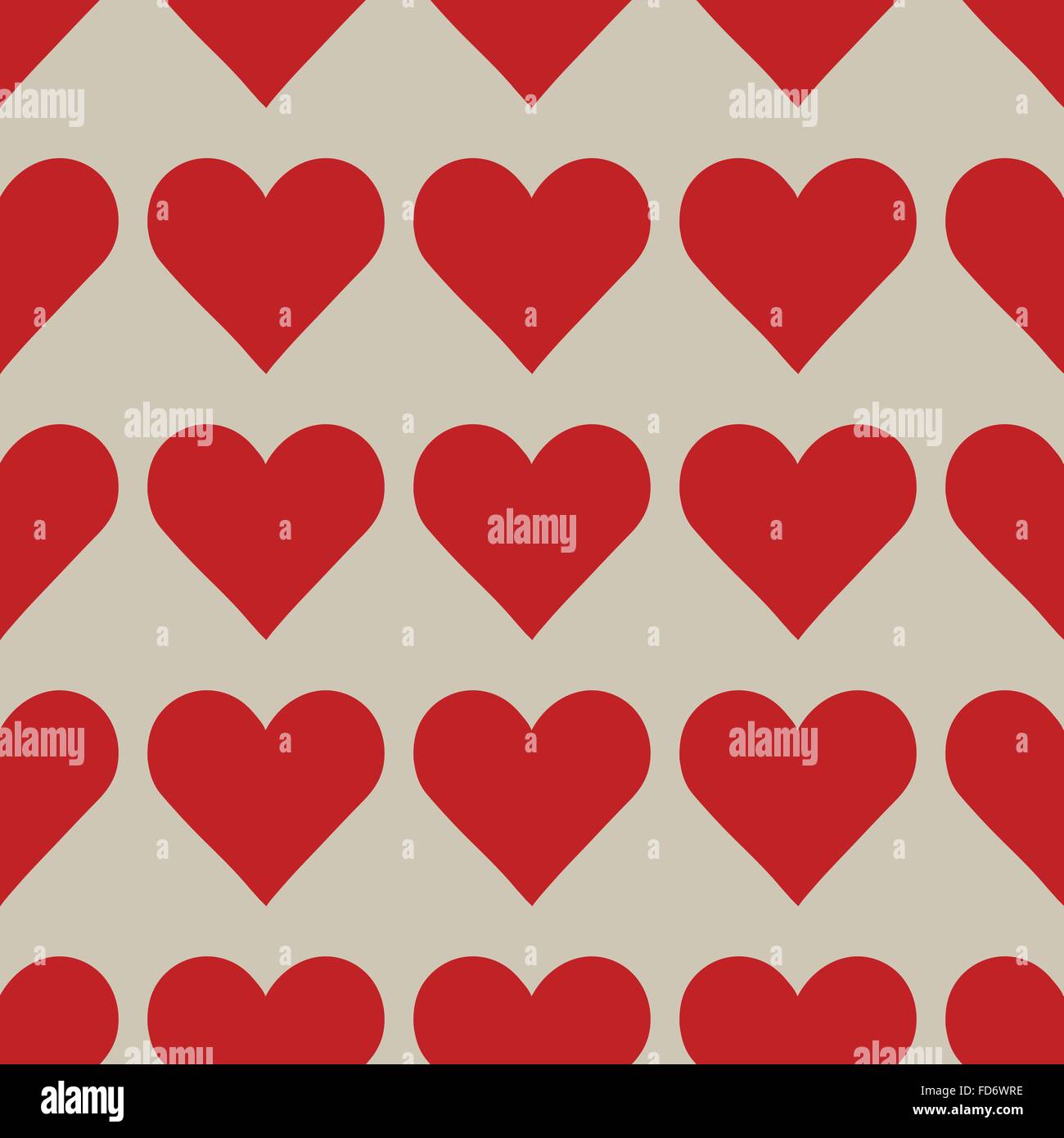 Seamless pattern with red hearts Stock Vector Image & Art - Alamy