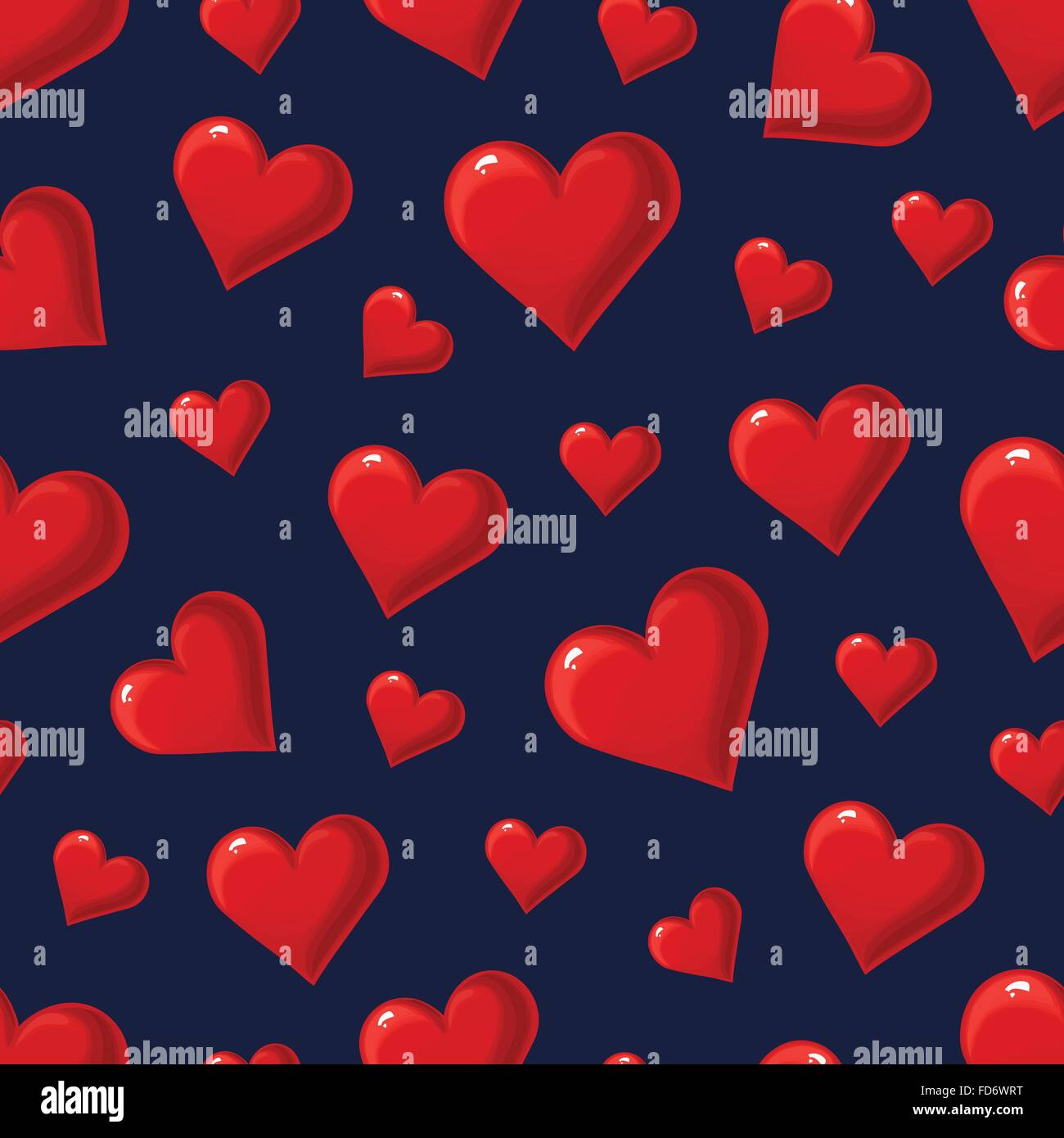 Seamless pattern with red hearts Stock Vector Image & Art - Alamy