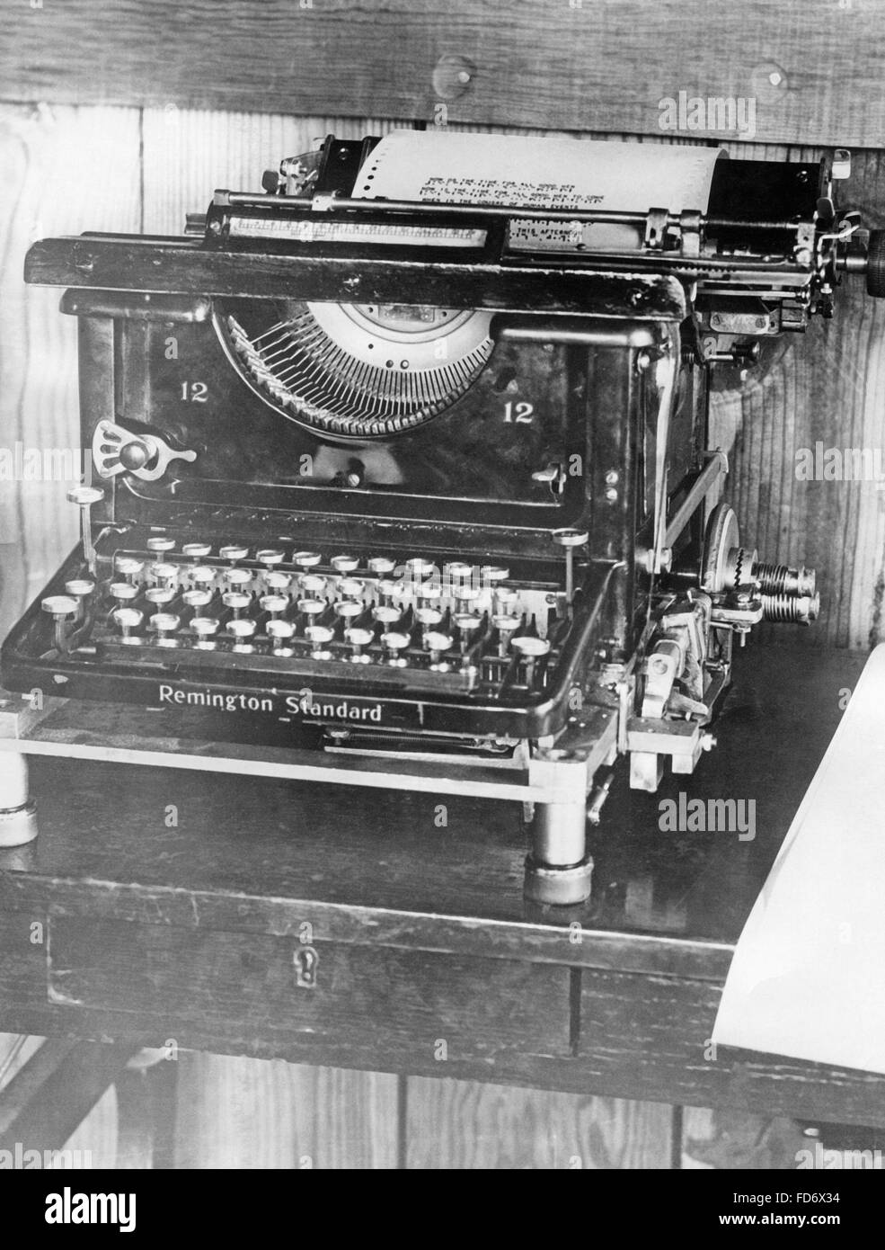Typewriter, 1932 Stock Photo