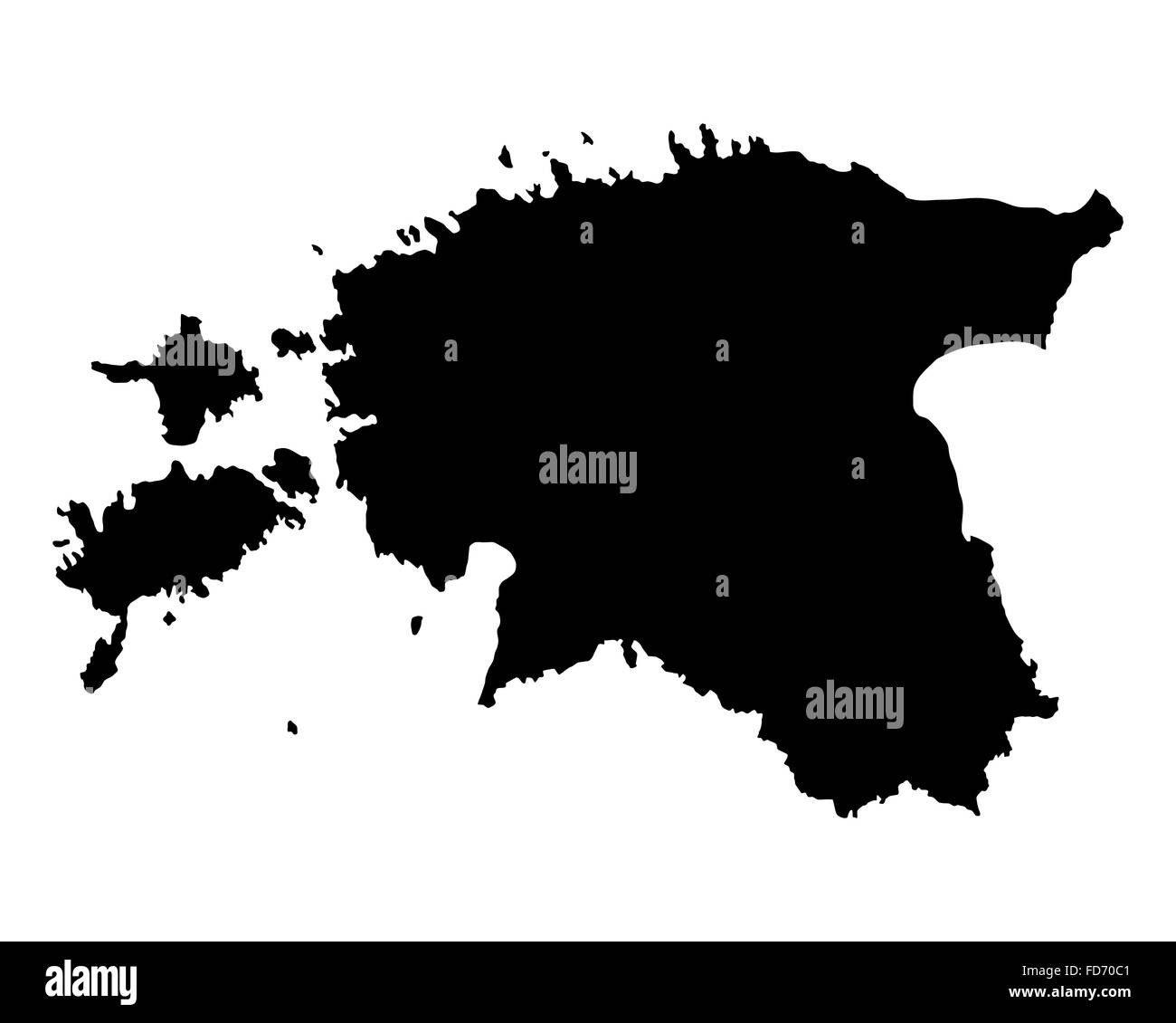 Map of Estonia Stock Photo