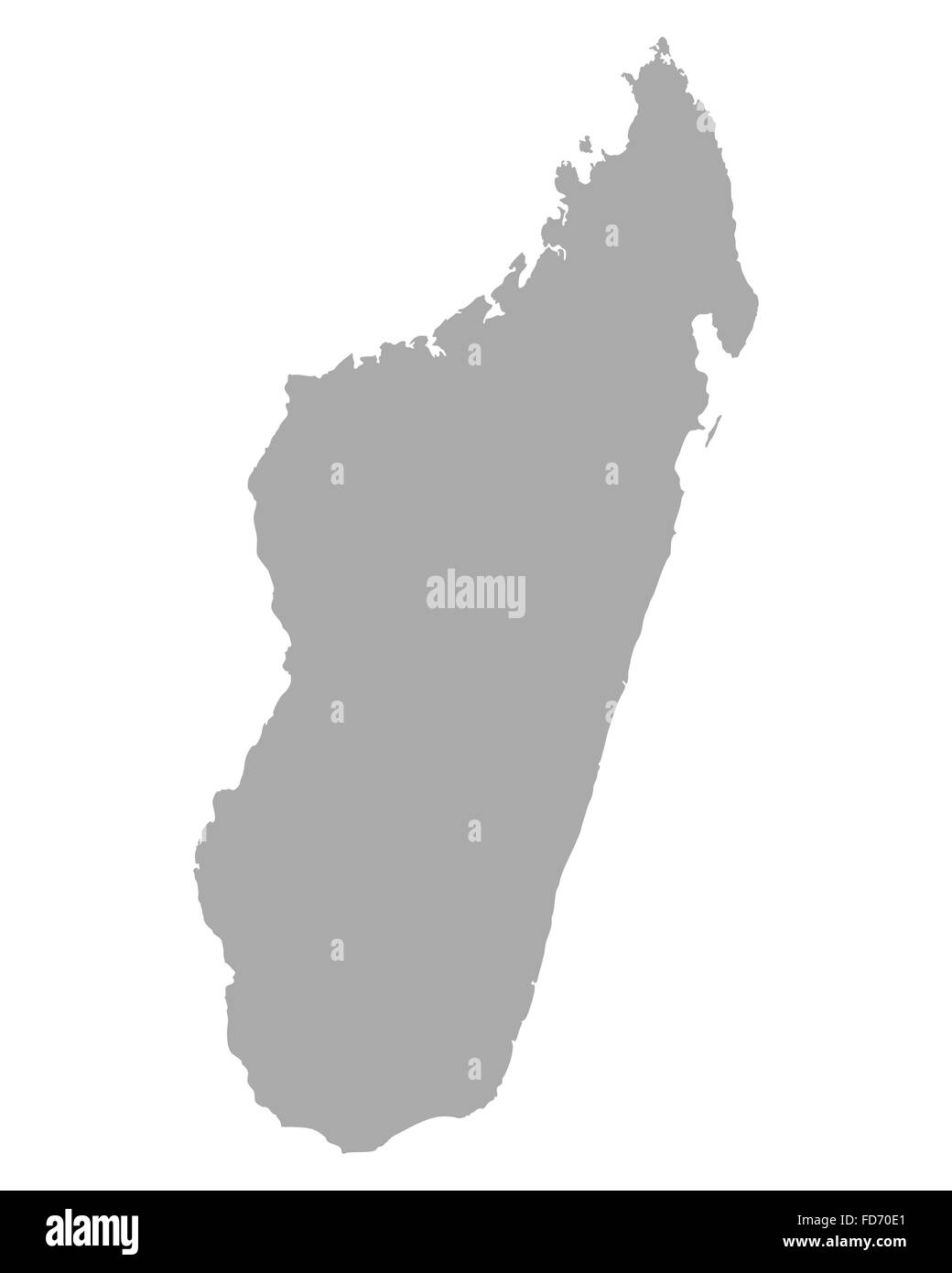 Map of Madagascar Stock Photo