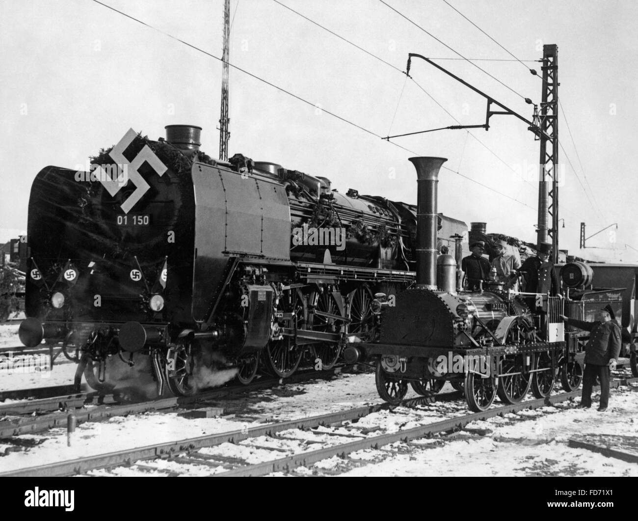 Anniversary exhibition of the Deutsche Reichsbahn (German Reich Railway) in Nuremberg, 1935 Stock Photo