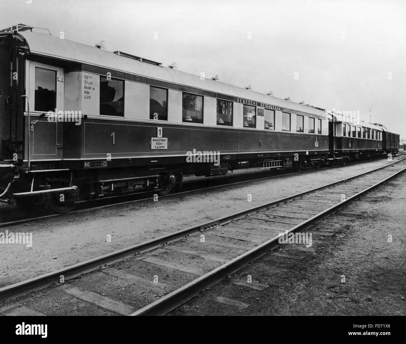Long-distance express train, around the 1930s Stock Photo