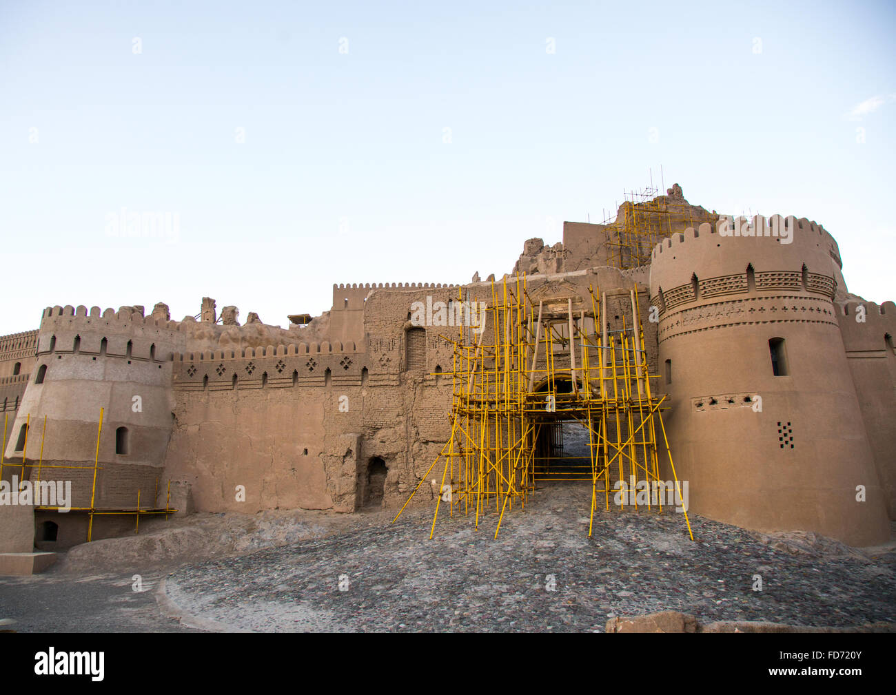 restoration of the old citadel of arg-é bam, Kerman Province, Bam, Iran Stock Photo