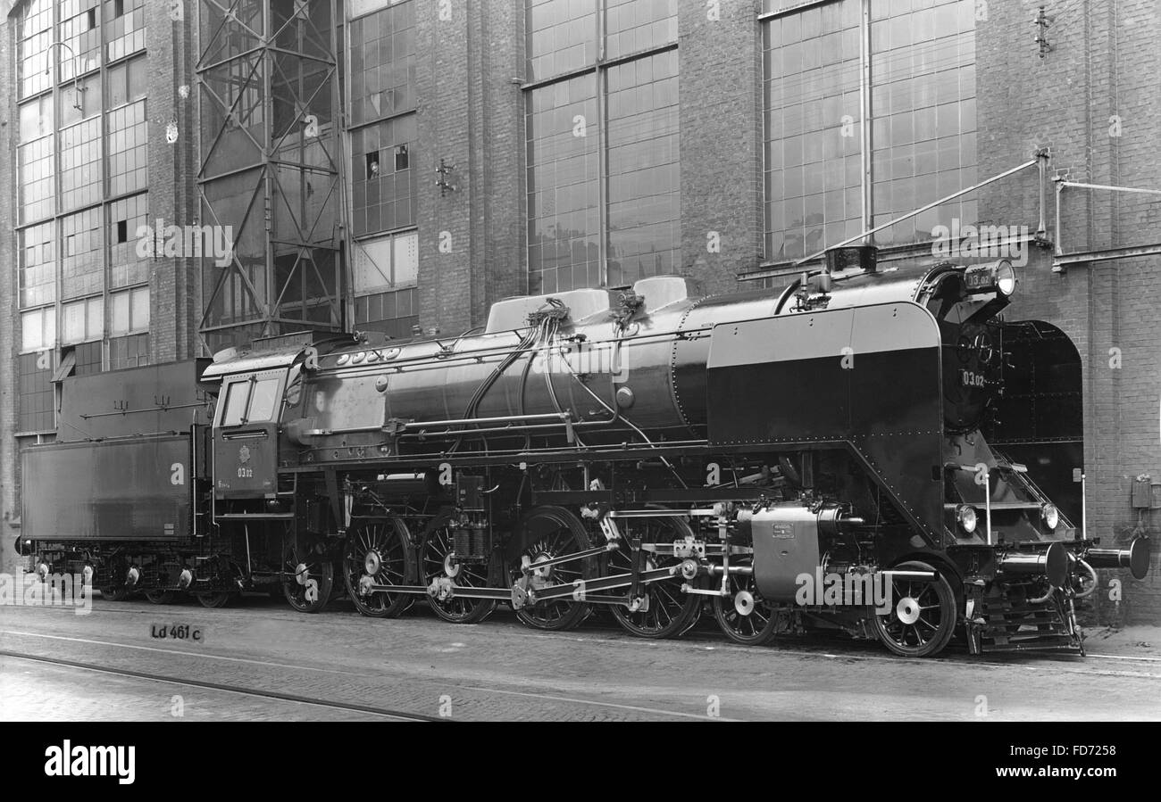 Steam locomotive, 1941 Stock Photo