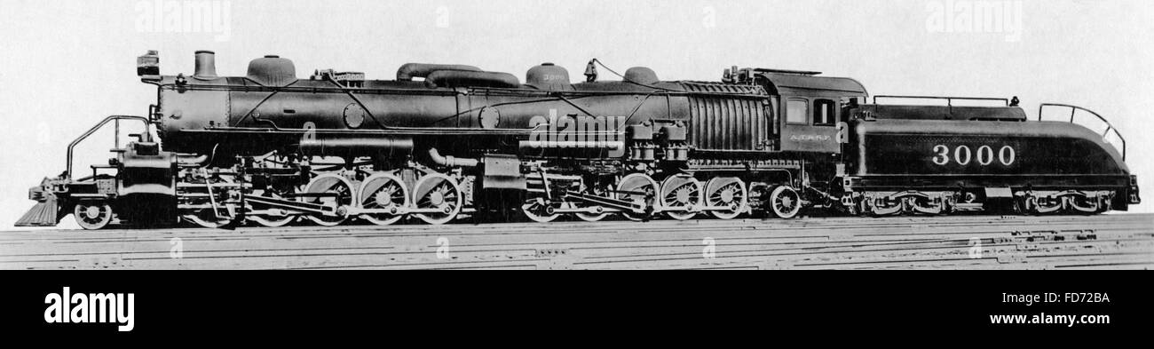 Steam locomotive, 1911 Stock Photo