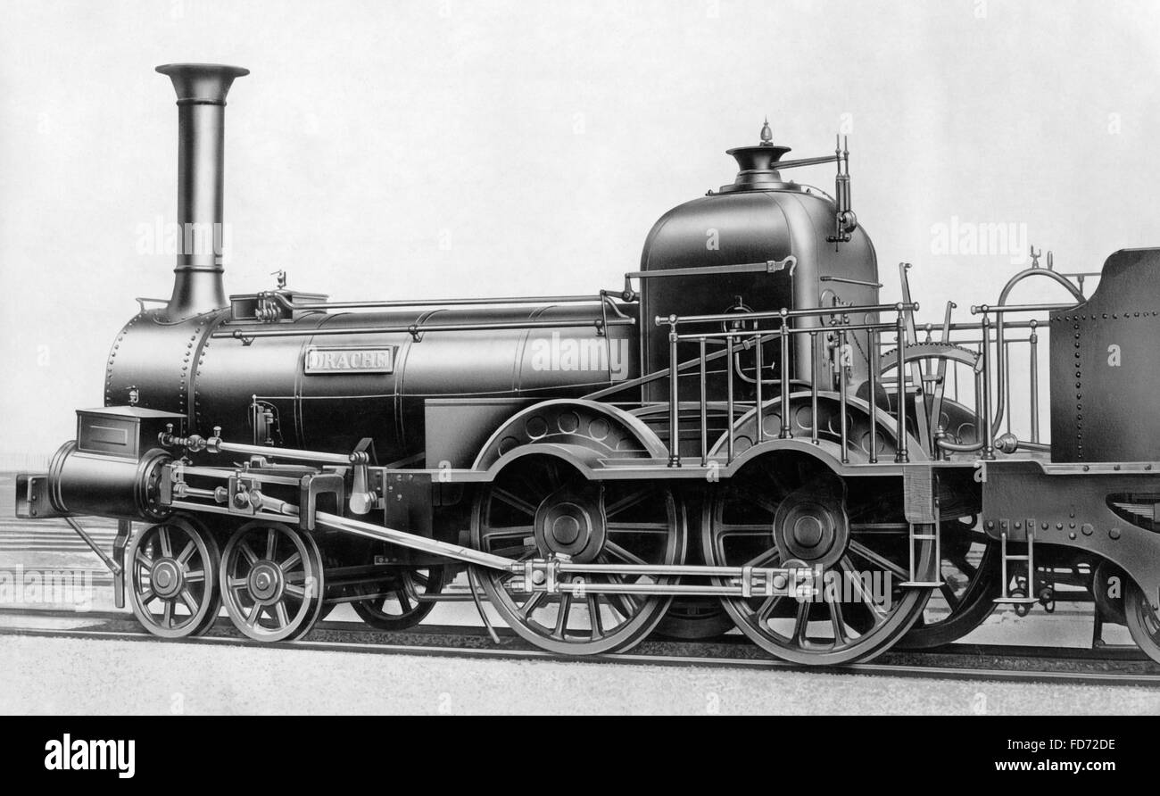 The 'Drache' locomotive, 1848 Stock Photo