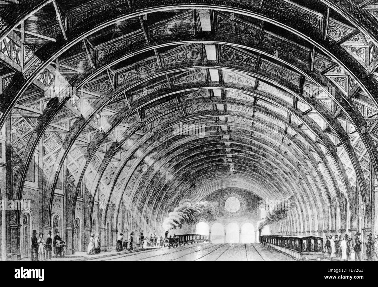 Central Station, 1848 Stock Photo