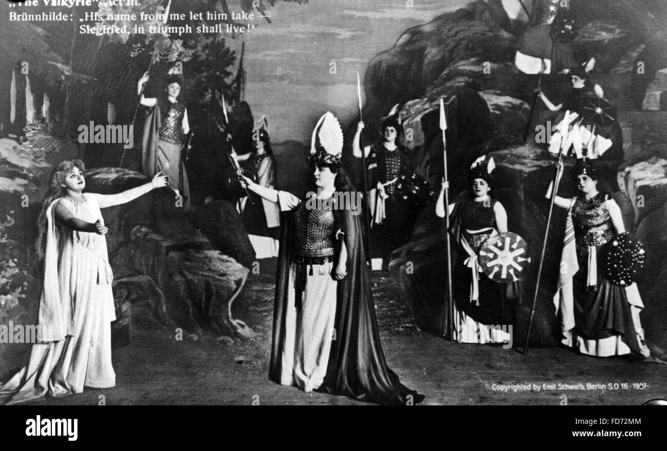 Performance of the 'Valkyrie' at the Bayreuth Festival, 1907 Stock Photo