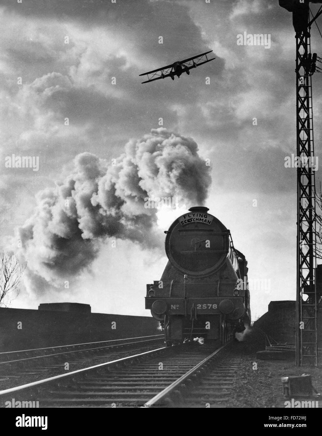 Steam locomotive in Great Britain, 1932 Stock Photo