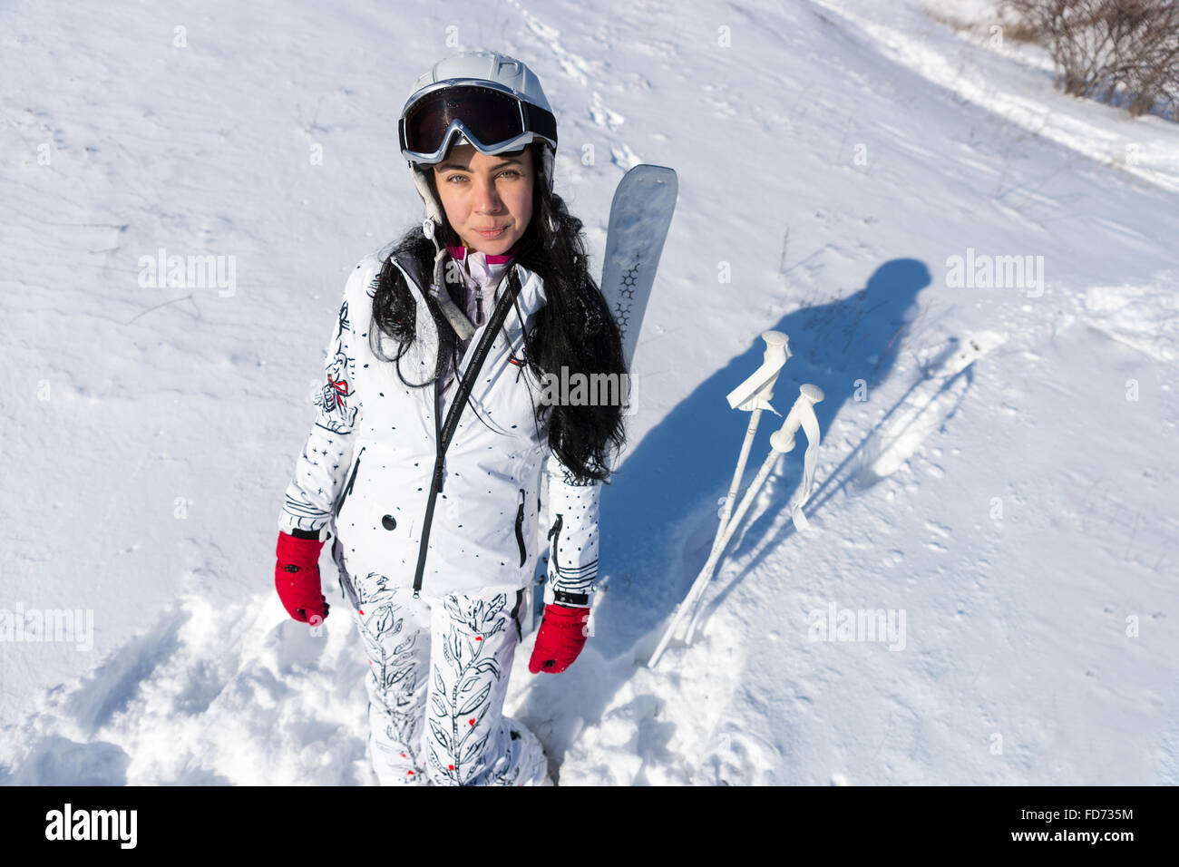 all white ski outfit