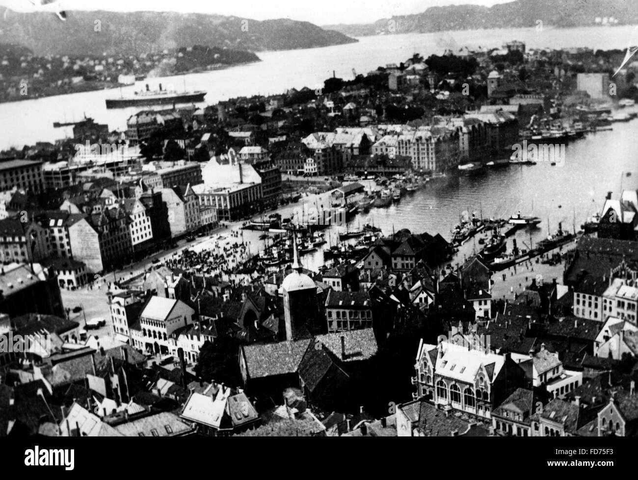 View of Bergen, 1940 Stock Photo