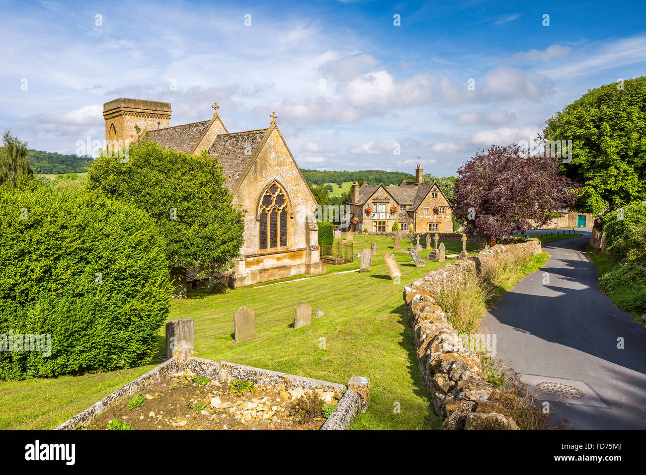 St Barnabas Church at Snowshill, Cotswolds, Gloucestershire, England, United Kingdom, Europe. Stock Photo
