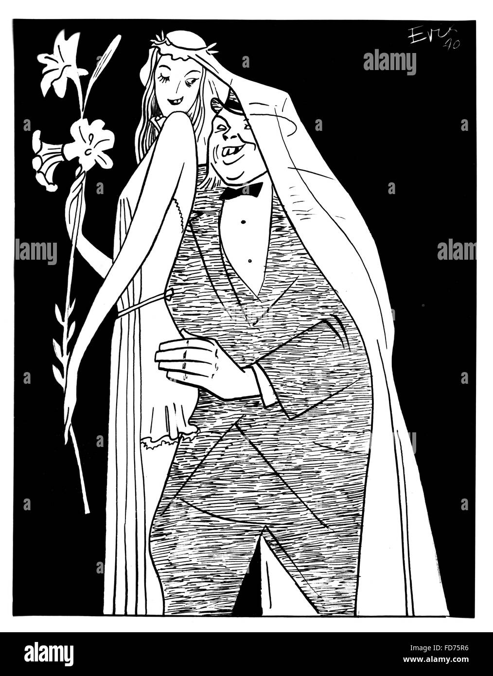 Caricature on Norway's 'neutrality', 1940 Stock Photo