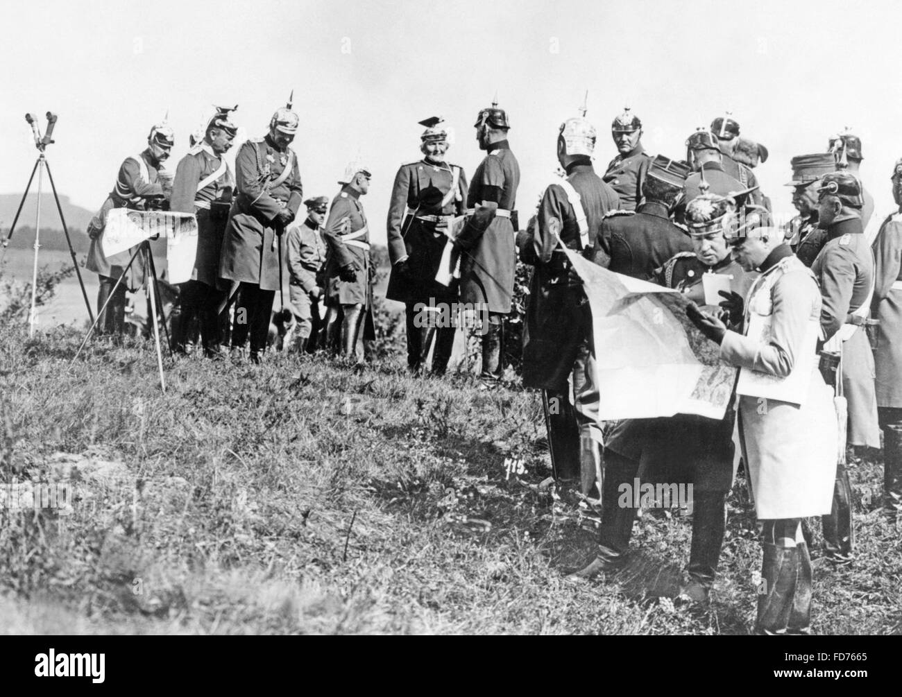 Wilhelm II with his General Staff, 1913 Stock Photo
