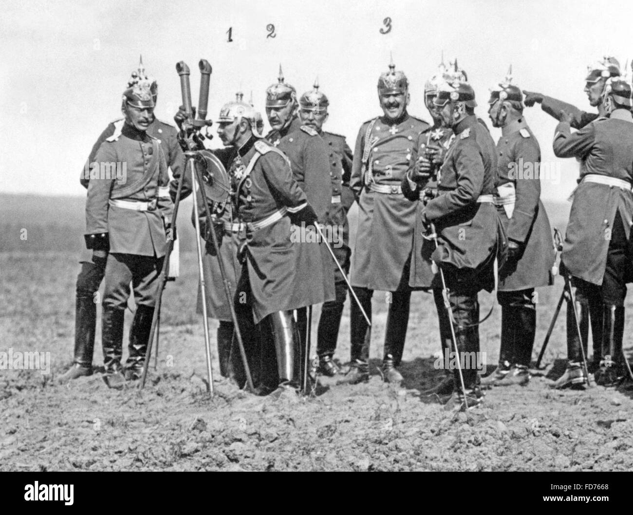 Wilhelm II, von Moltke and von Hülsen-Haeseler, 1904 Stock Photo