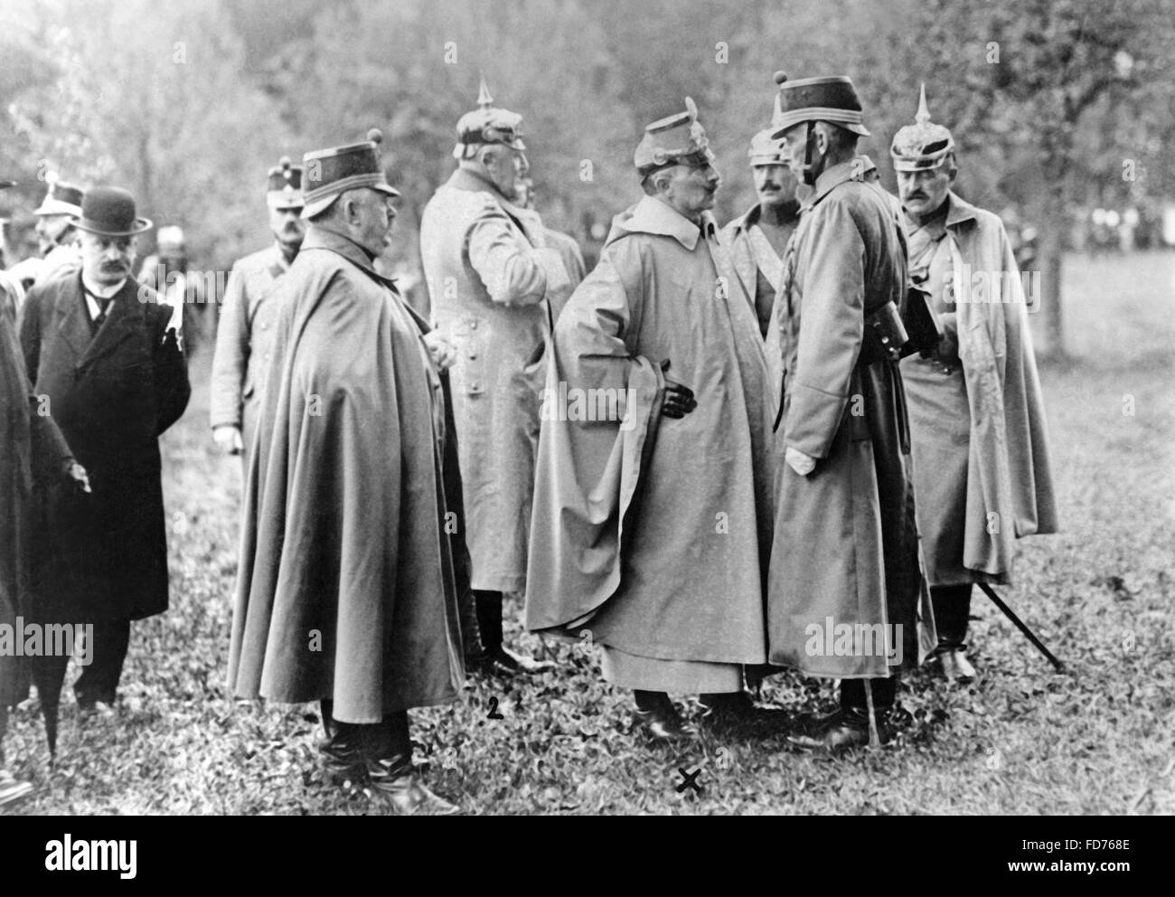 Colonel General von Moltke and Wilhelm II visit the Swiss Army, 1912 Stock Photo