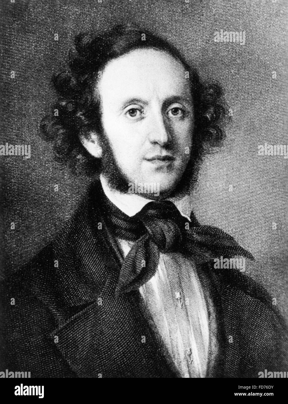 Portrait of Felix Mendelssohn-Bartholdy Stock Photo