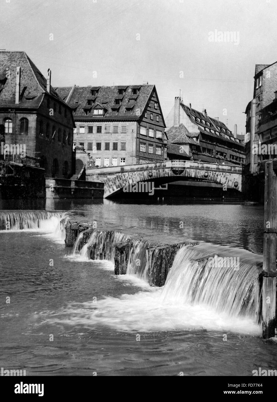 Fleisch Bridge in Nuremberg Stock Photo