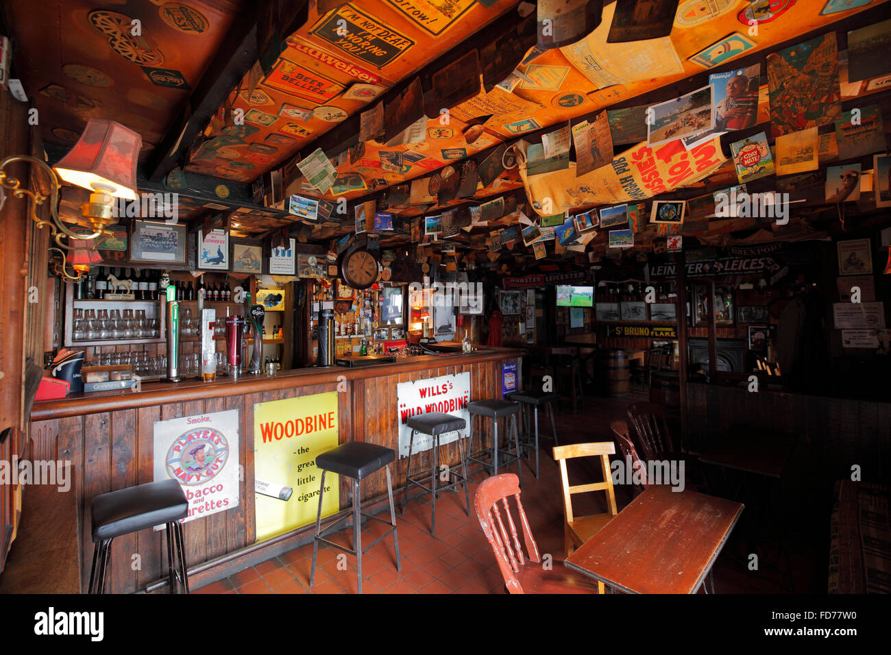 interior of the harbour bar in Downings, Co. Donegal, Ireland Stock Photo Alamy