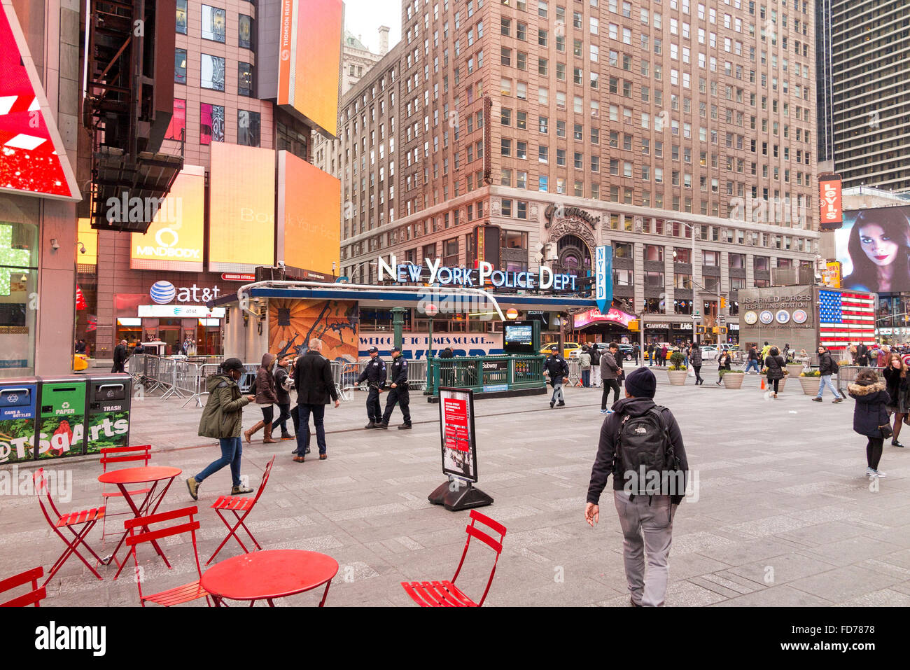New York Police Dept. building / station in Times Square, New York City