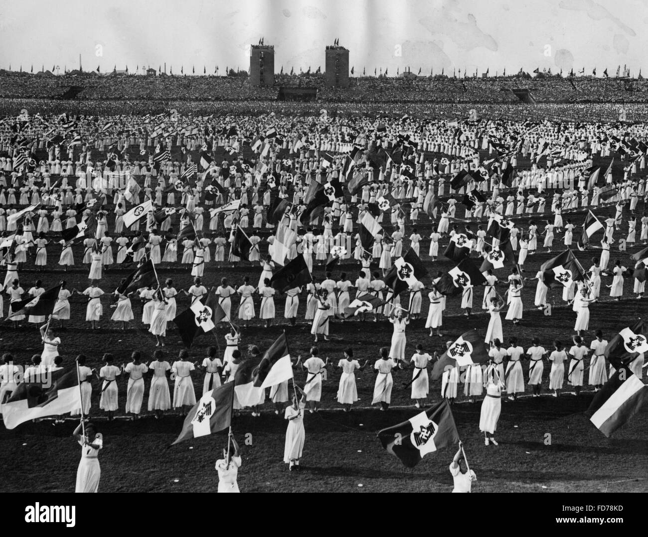 German Gymnastics and Sports Festival in Wroclaw, 1938 Stock Photo