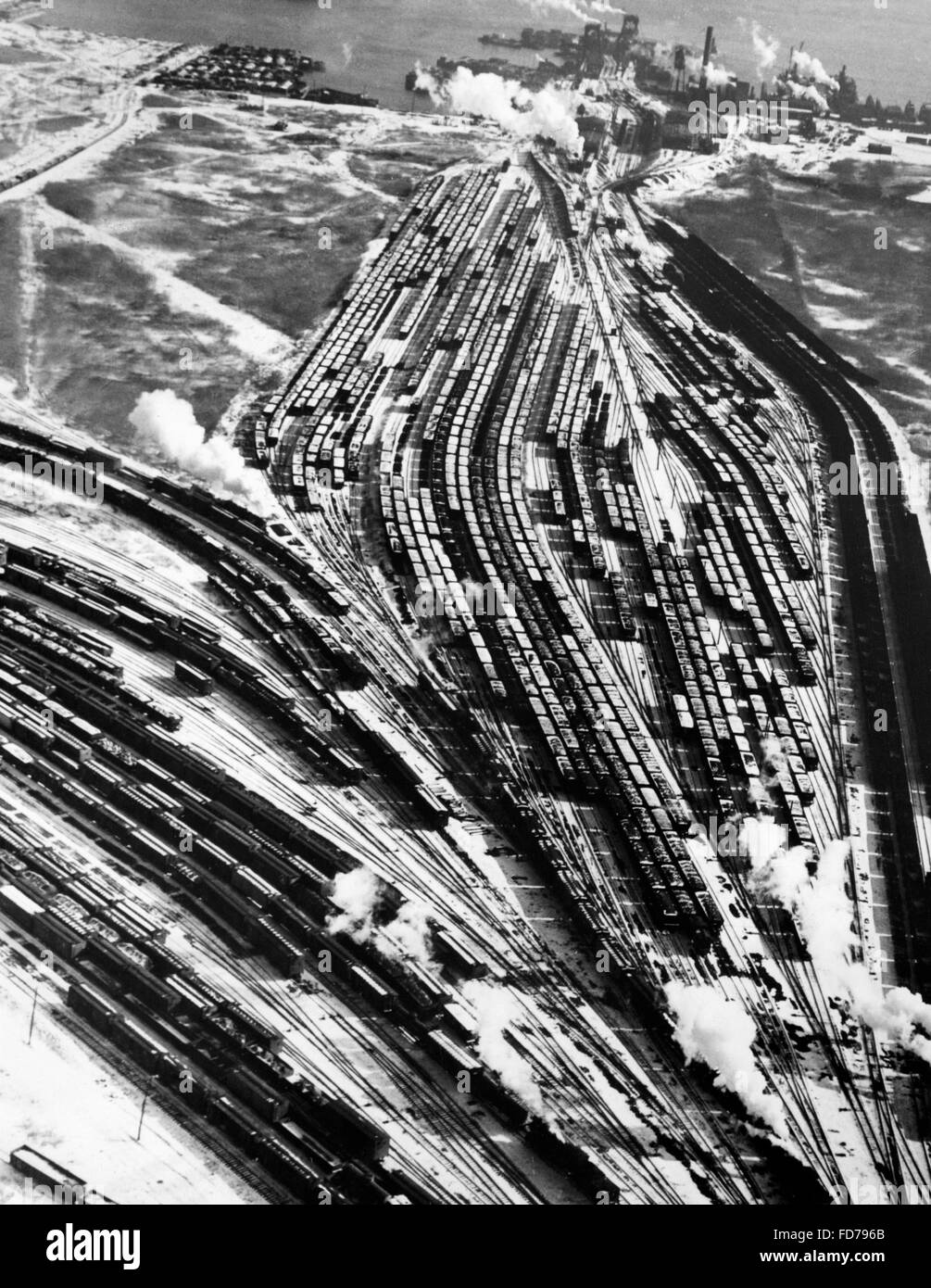Railway system in the United States, 1940 Stock Photo Alamy