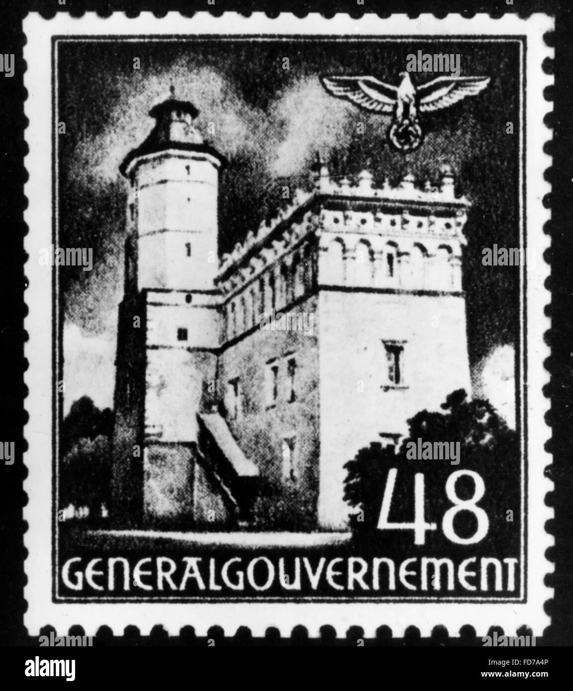 Stamp of the General Government, 1941 Stock Photo