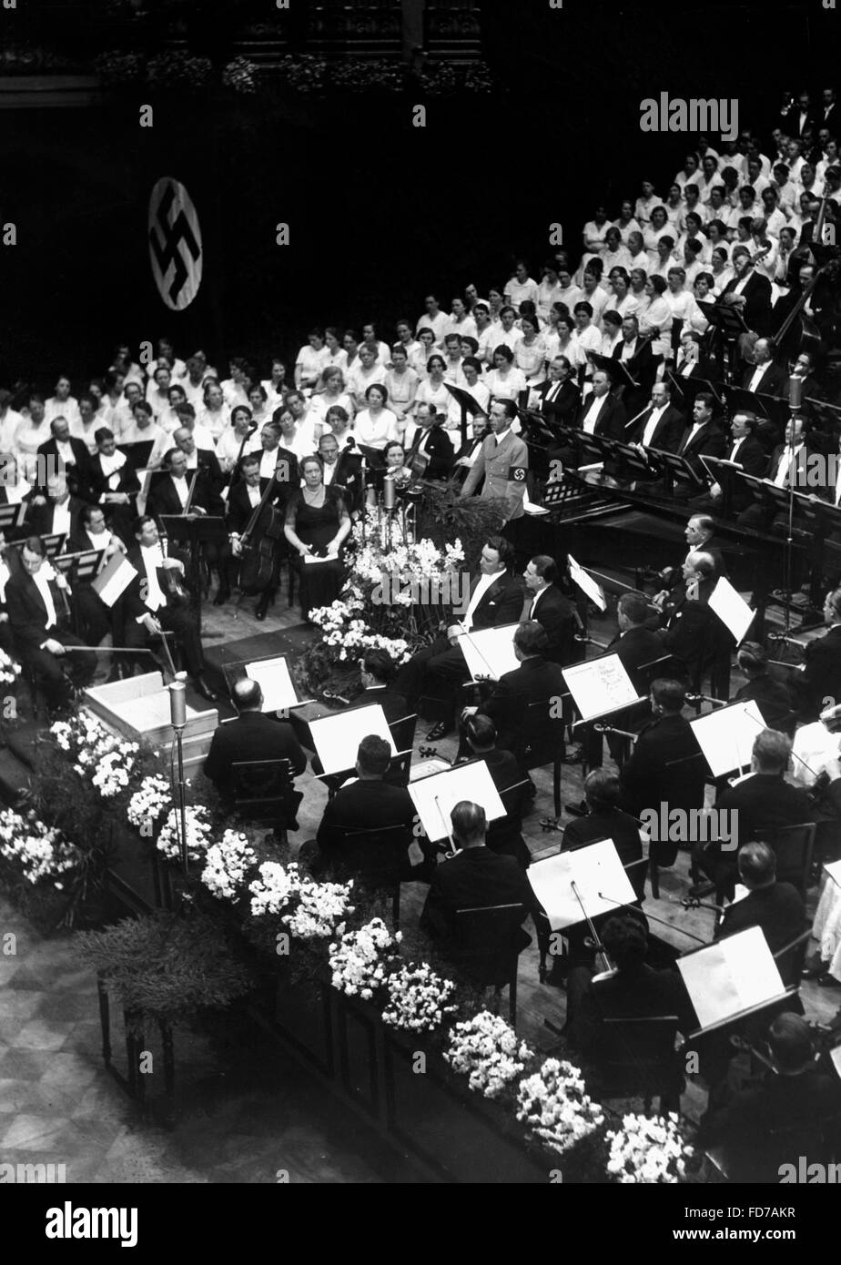 Joseph Goebbels at a rally of the Reich Chamber of Music in the Berlin Philharmonie Stock Photo