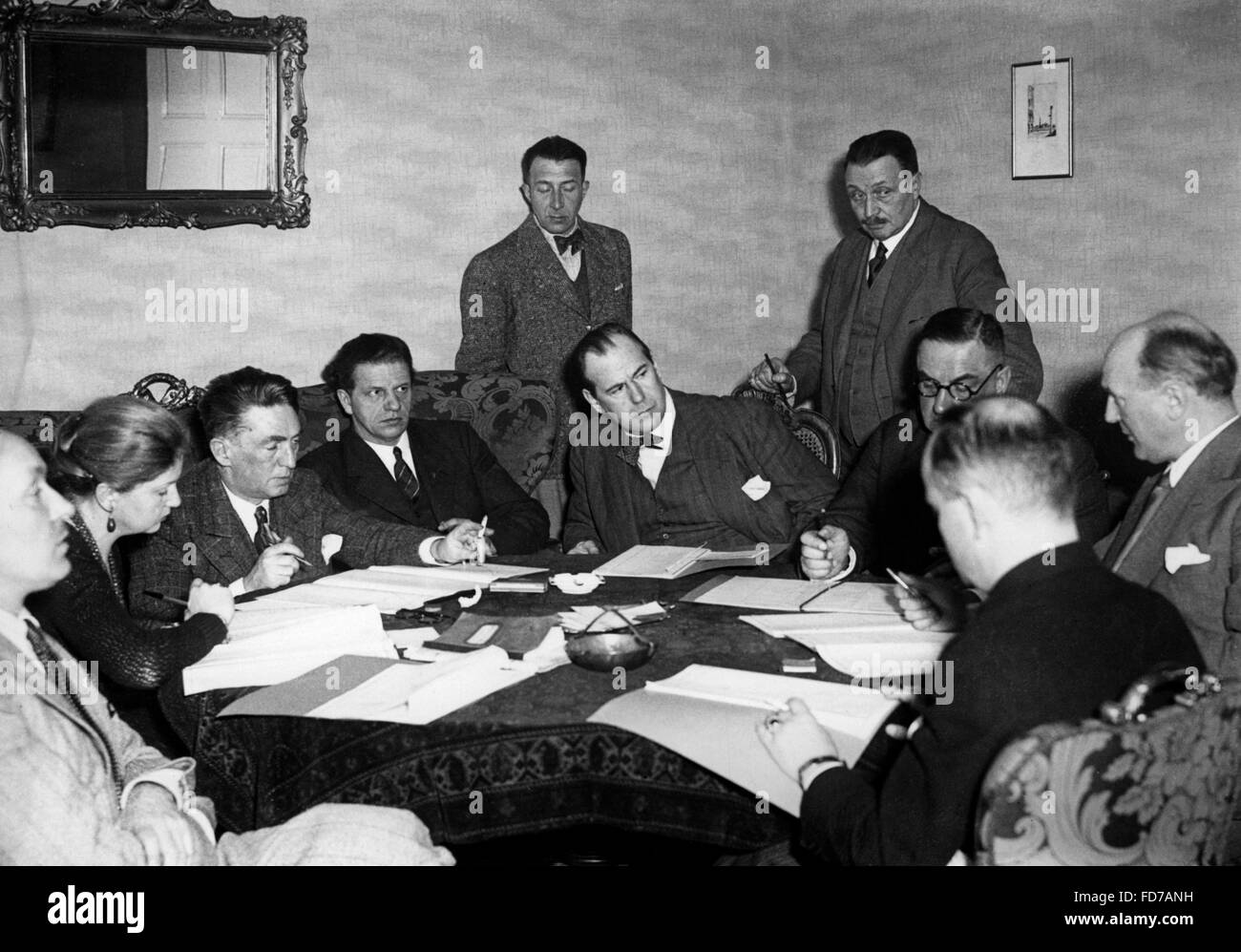 Meeting in the Staatliche Schauspielhaus in Berlin, 1933 Stock Photo