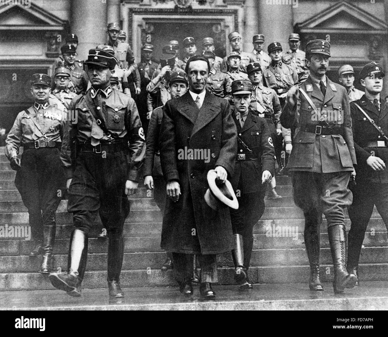 Joseph Goebblels in front of the Berlin cathedral, 1933 Stock Photo