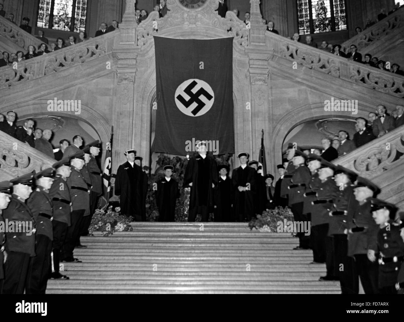 Ceremony for the introduction of the emblem for judges in Berlin, 1936 Stock Photo