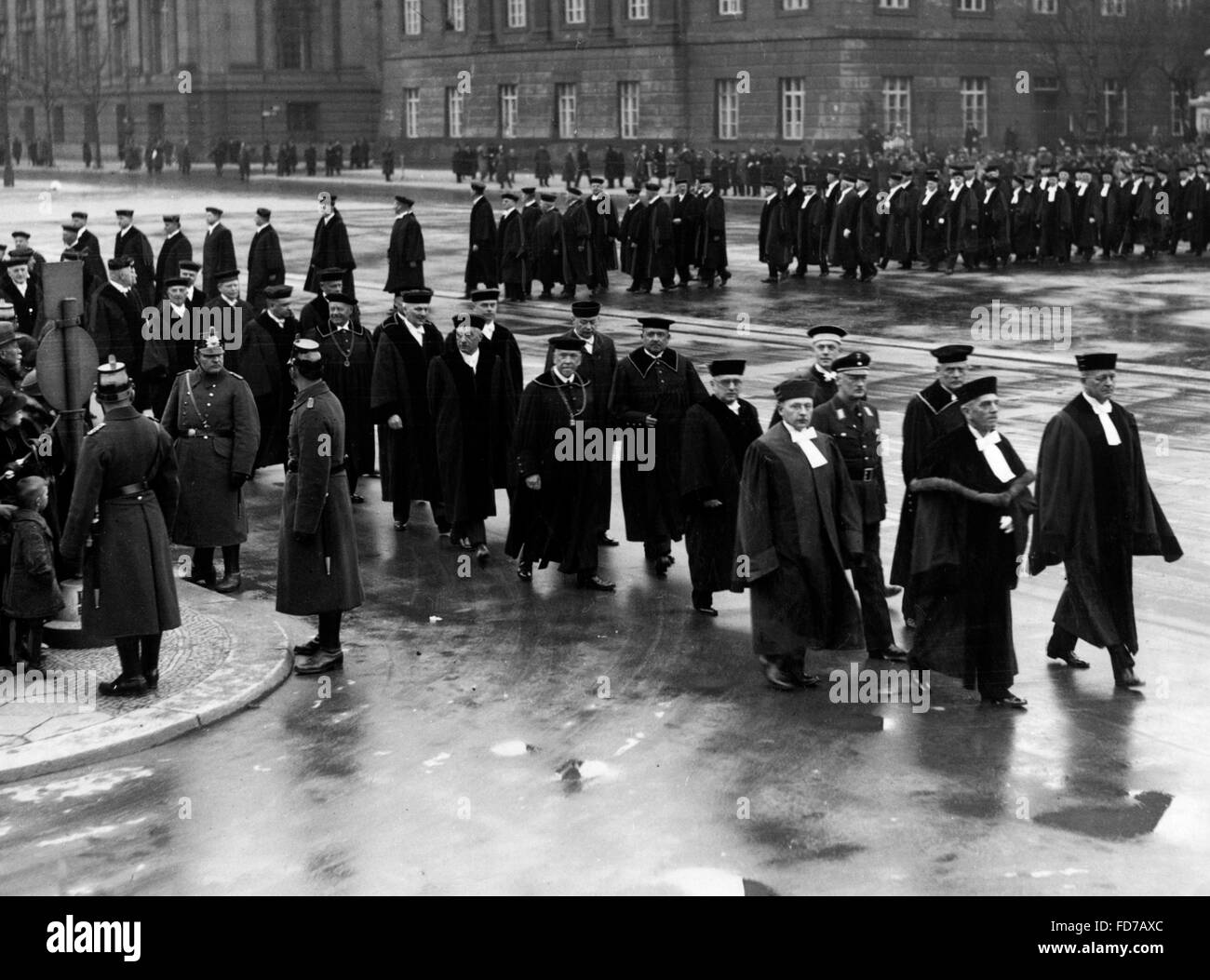 State ceremony at Kaiser-Franz-Joseph-Platz, 1935 Stock Photo