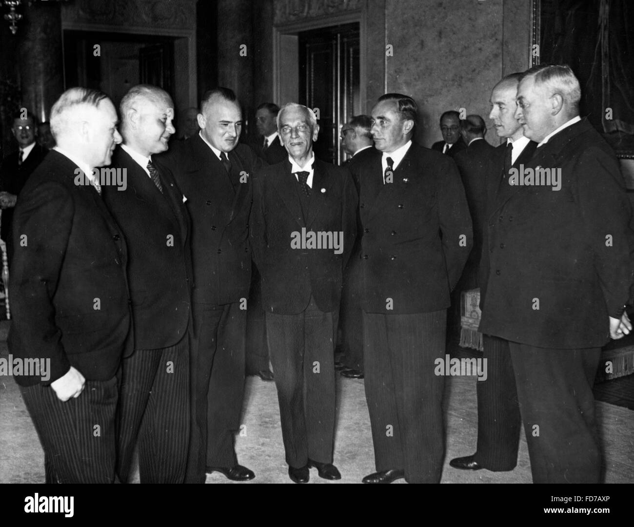 Reception of the Hungarian Minister of Justice, 1938 Stock Photo