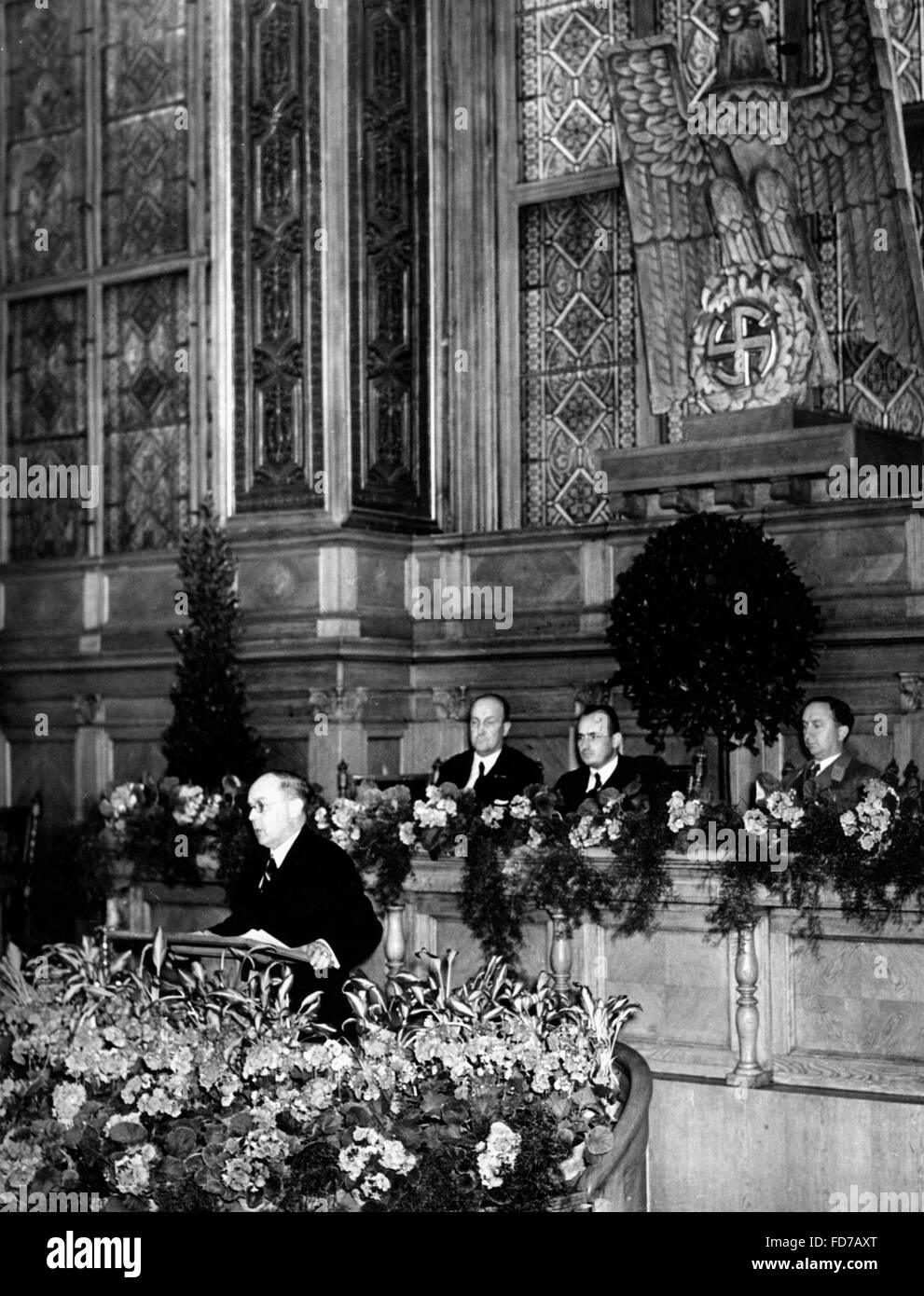 Viktor Bruns at the meeting of the International Law Association in Berlin, 1938 Stock Photo